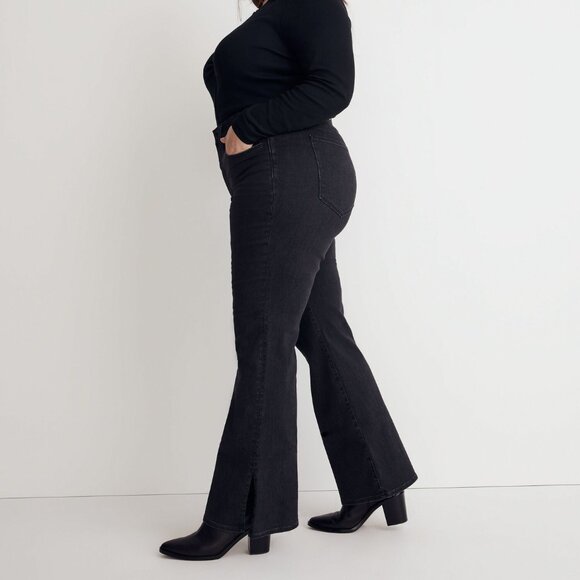 MADEWELL Plus Skinny Flare Jeans in Bellhaven Wash: Slit-Hem Edition Size: 18W - Picture 2 of 11